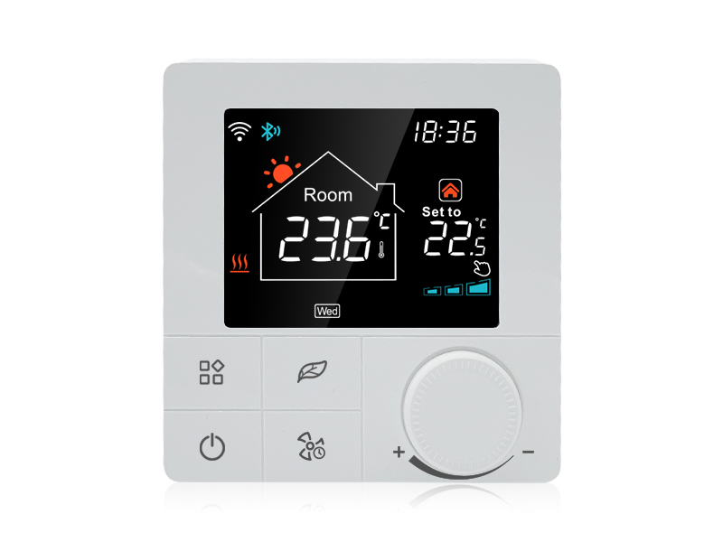 Wochenprogramm-Thermostat mit LCD-Farbdisplay